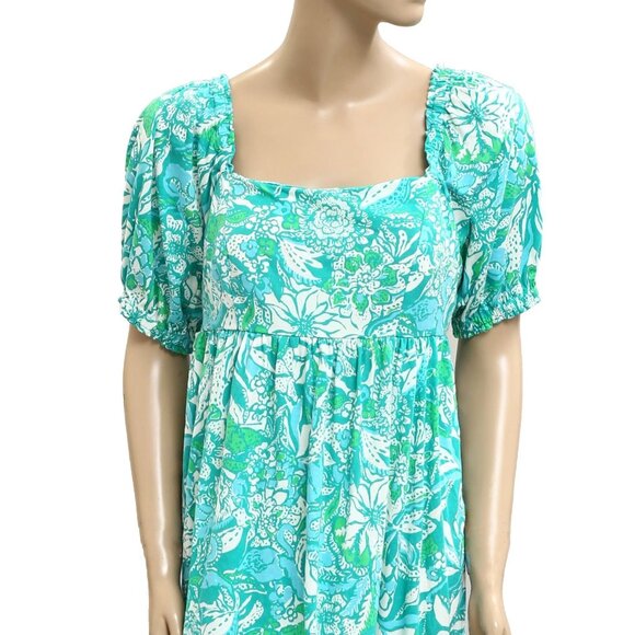 Lilly Pulitzer Delaney Short Sleeve Mini Dress Cumulus Printed M NEW 282421 - Picture 4 of 6